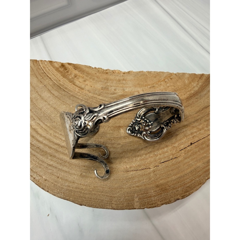 Hand Made Towle Sterling Silver El Grandee Fork Cuff Bracelet Vintage 1964 46.9g - Picture 3 of 10